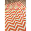 Tapis orange / ivoire tissé à la machine Irita-1086505684