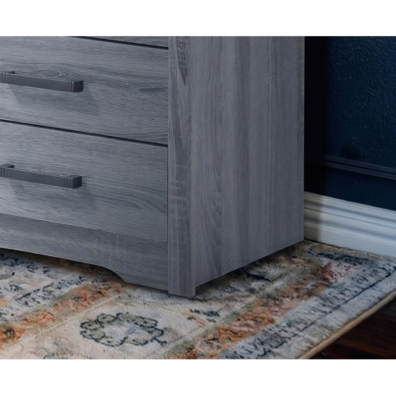 Ensemble de table de chevet 3 tiroirs gris Saguenay, Gris