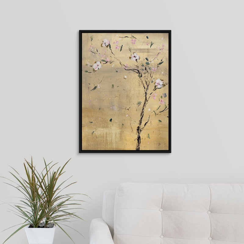 « fuji beauté i », peinture sur toile, H 25,7 po x l 19,7 po x p 1,75 po, Cadre flottant noir