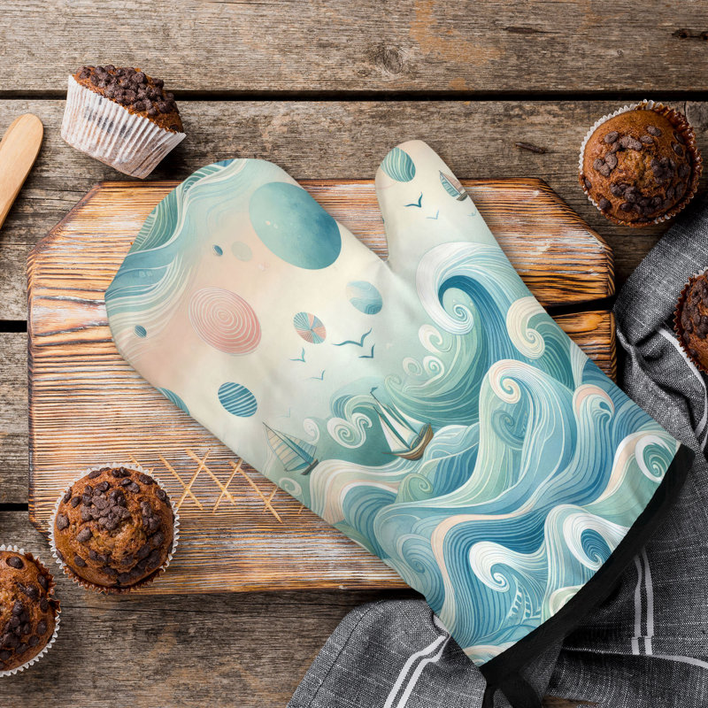 Molleton en coton Oceanic Calm Waves