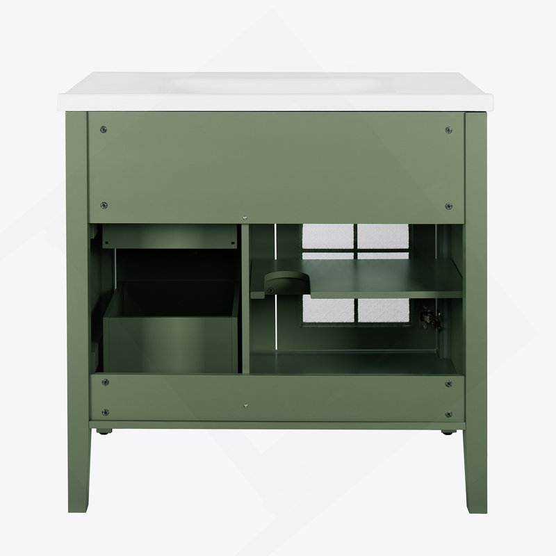 Armoire de salle de bain, armoire seulement, Green