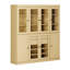 Vaisselier 100% bois massif 65 po avec verre transparent, portes Shaker, 2 tiroirs et tablettes réglables-458685136