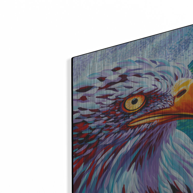 Red Barrel Studio® «Proud Eagle» par Carolee Vitaletti, art mural en métal, H 12 po x l 12 po