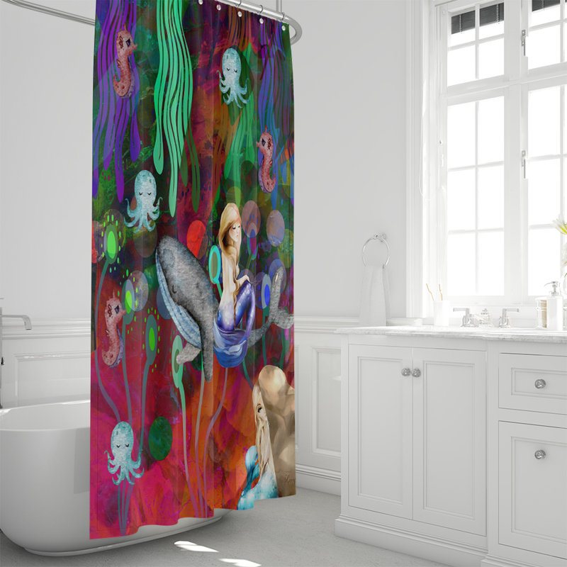 Rideau de douche simple Morgane, 70 po x 90 po