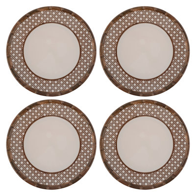 ASSIETTES EN MÉLAMINE S / 4 BAMBOU (S25)