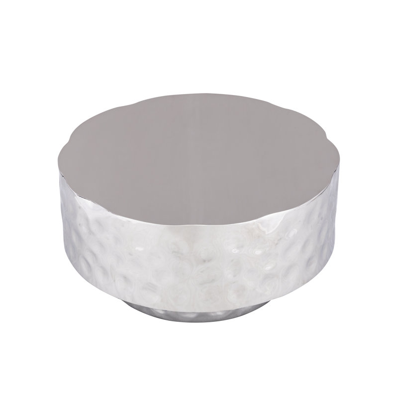 Table basse de style moderne en métal, Argent argent
