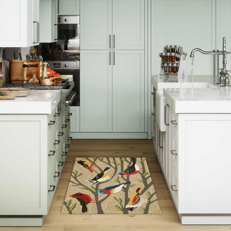 Ismay Water Resistant Kitchen Mat, Rectangle 2'6" x 4'