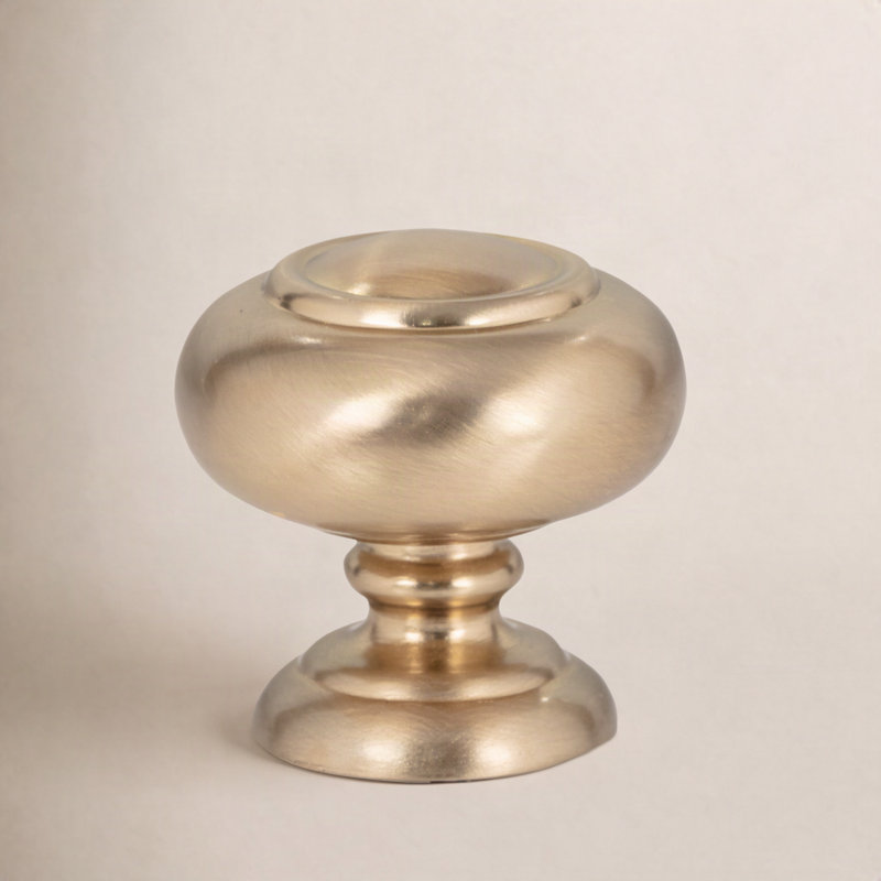 Victoria 1 1/4" Length Mushroom Knob, Warm Brass
