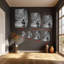 «Cowboy Riding Under Texas Sky», impression sur toile «Western Wall Decor» rustique en noir et blanc-382621361