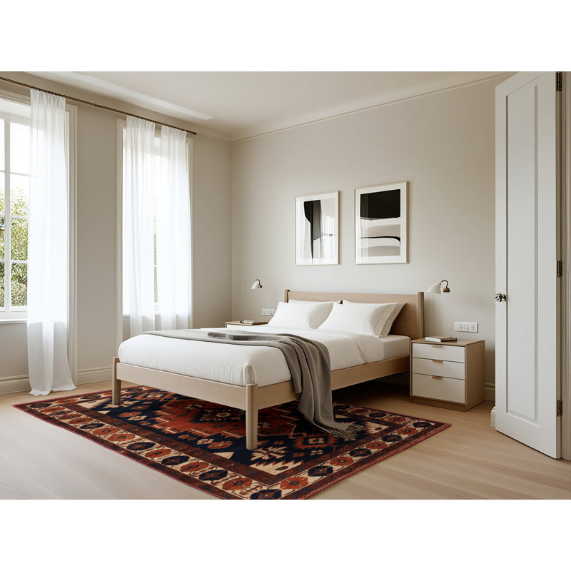 Tapis brun turc lavable à la machine, Rectangle 5 pi x 7 pi