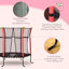 HOMCOM Hexagon Kid / Toddler Trampoline-70885432