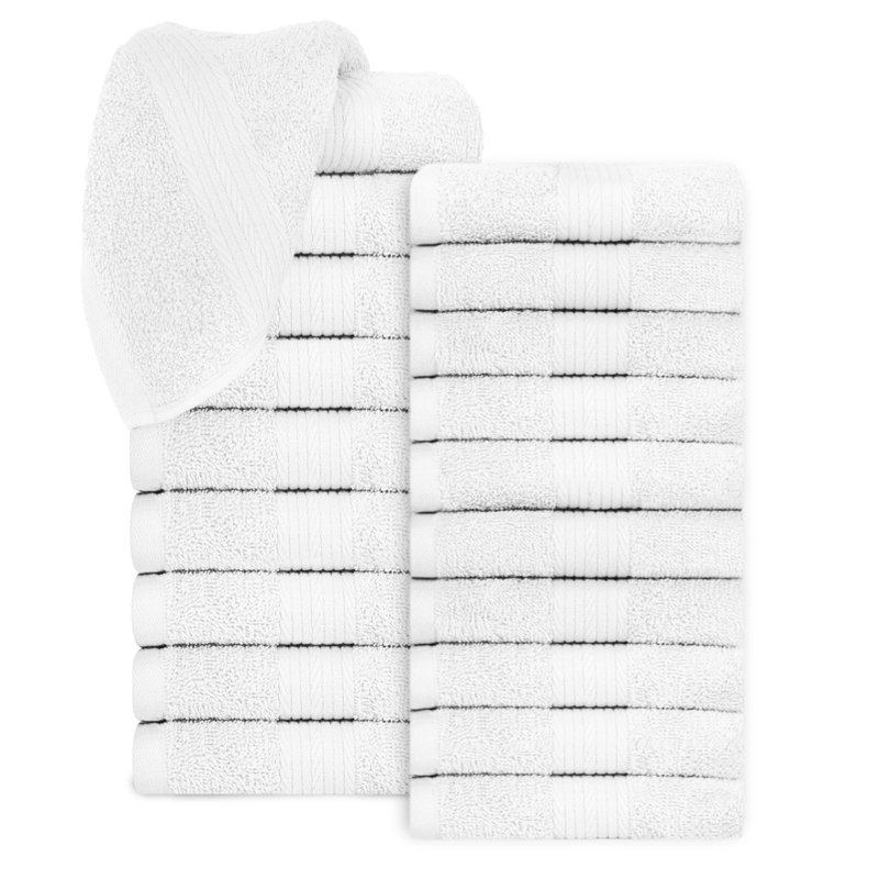 Essuie-mains 100% coton 600 g / m² , Blanc