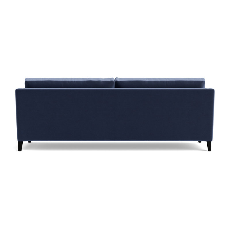 Gigi No Skirt 85 Sofa, Black, Performance Velvet - Indigo