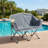 Oversized Portable Duo Camping Loveseat, Ergonomic Padded Armrests & Built-In Convenient Cup Holders, Suitable For Camping, Beach-1776481111
