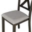 Ensemble de 6 tables de salle à manger en bois, 4 chaises en tissu et banc-985934831-985934816