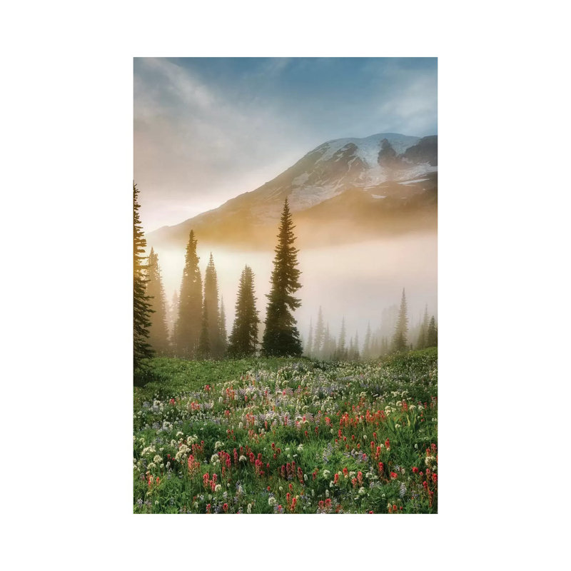 Rainier Wildflowers 1 Piece Wall Art on Canvas, 30.48cm H x 20.32cm W x 1.91cm D, Wrapped Canvas