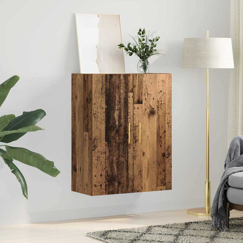 Wall Cabinet Wall-mounted Engineered Wood Storage Wall-Mounted Unit DIY, Brown