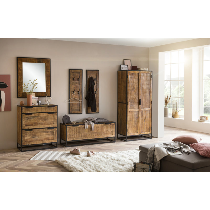 Hendry Solid Wood Wall Hook Wall Mounted Coat Rack