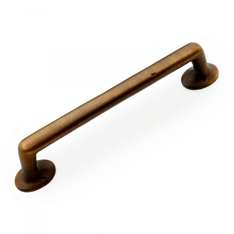 Antique English 6'' Brass Bar Pull with Mounting Hardware