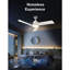  Ventilateurs de plafond de 52 po (3 pales) avec lumières DEL et télécommande-1056591470-1056591471