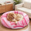 Lit pour chien et chat calme et apaisant, lit douillet en peluche en fausse fourrure moelleuse pour animaux de compagnie (45 po)-1754247523-1755345584
