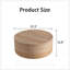 Table basse ronde avec grain de bois naturel pour les salons modernes, aucun assemblage requis