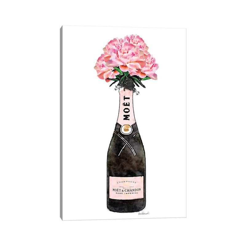 Champagne Pink Peony by Amanda Greenwood - Print on Canvas, Wrapped Canvas, 30.48 cm H x 45.72 cm W