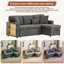 3 Seater Fabric Sofa Bed-366700101