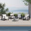 Leanna 4 - Person Outdoor Seating Group with Round Pire Pit Table