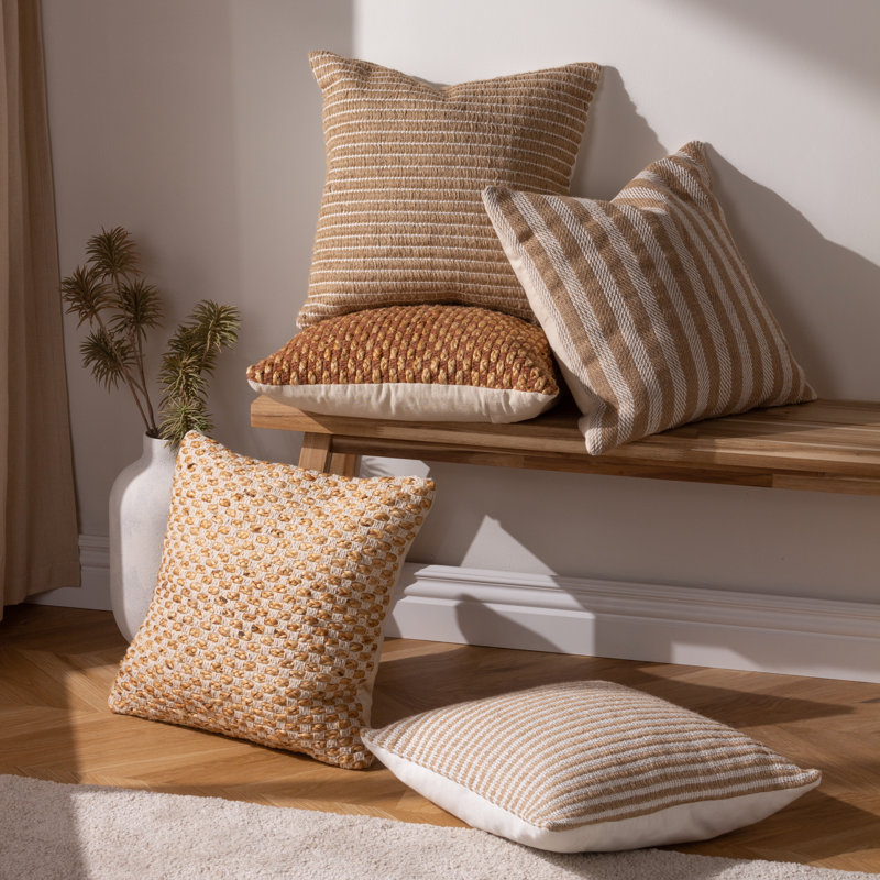 Striped Square Cushion Cover