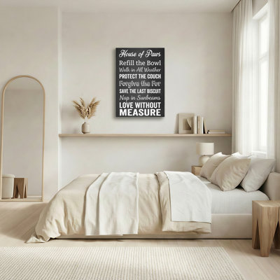 «Gallery Wrap», art mural sur toile pour le salon, la chambre à coucher, le bureau ou le vestibule - décoration murale décorative avec House of Paws