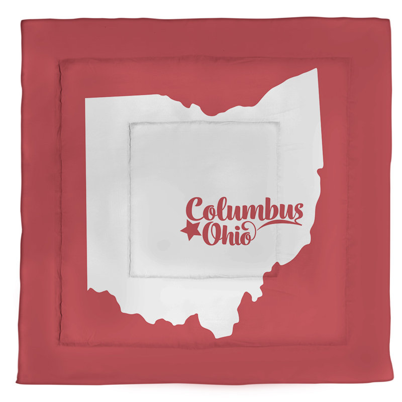 Ohio Modern & Contemporary Polyester Percale Comforter, Red