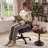 Ergonomic Executive Leather Office Chair, Tilt Adjustment Swivel Desk Chair With Flip-Up Arms And Water-Resistant Upholstery-1055772116