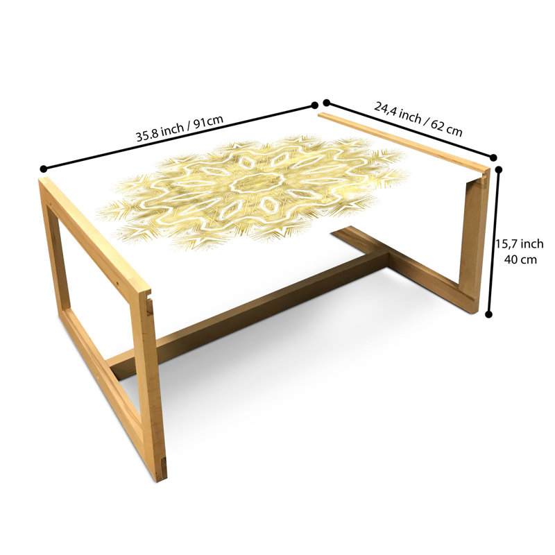 Jaishan Trestle Coffee Table, 40cm H x 91cm W x 62cm D