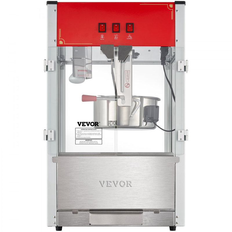 Machine à maïs soufflé Popcorn Popper Machine 12 oz 1440W 80 tasses