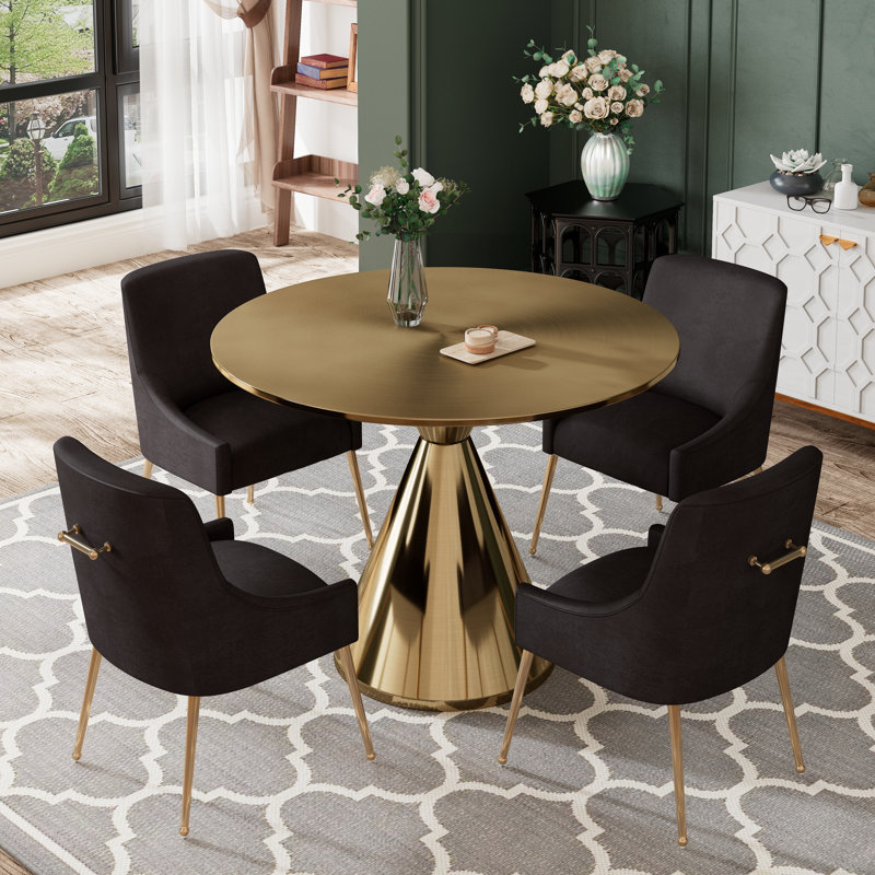 Ensemble repas rond 39,37 po Magallanes, Noir