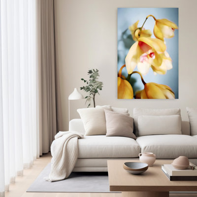 Contemporary Art Elegant Abstract Orchid Nature Tropical Wall Art by Angelo Cerantola - Wrapped Canvas Print