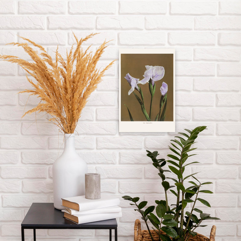 Art contemporain rétro fleur rétro, H 18 po x l 12 po