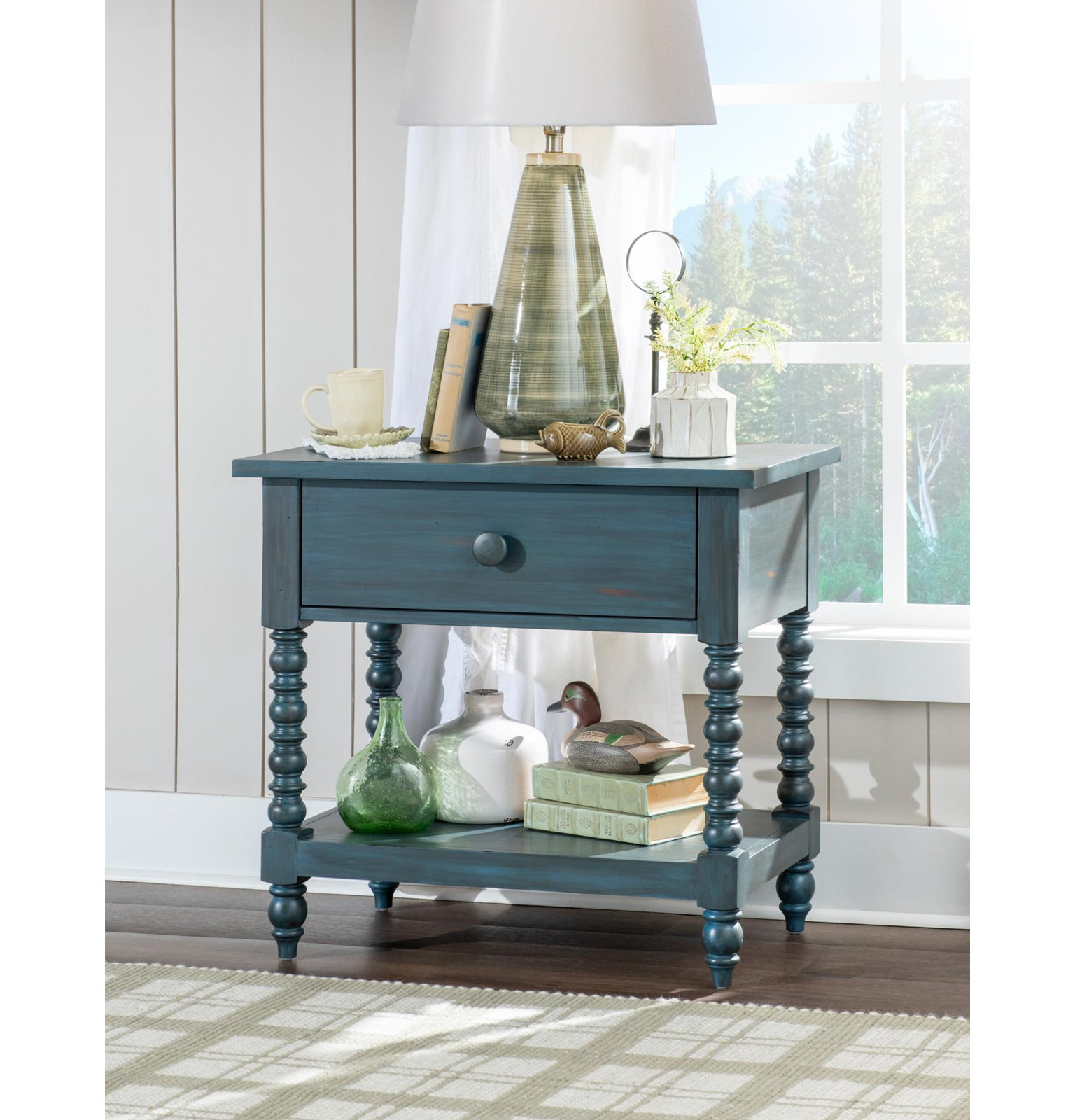 Orofino Nightstand, Sea Glass