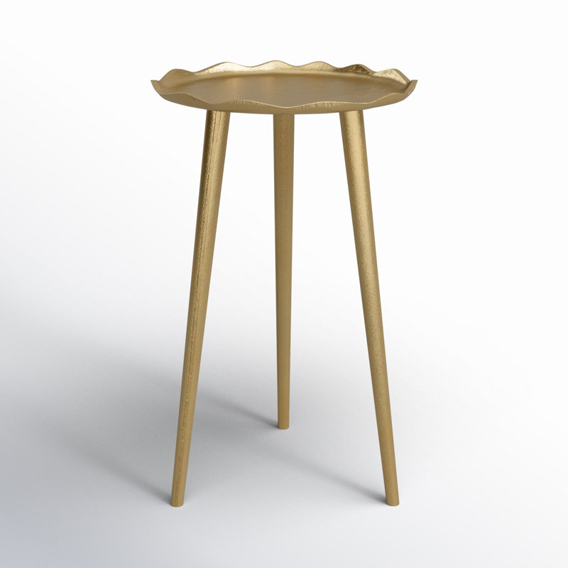 Avelines 22" Tall End Table, Gold