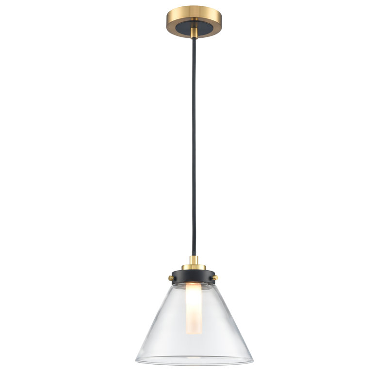 Stauder 1 - Light Single Pendant, Matte Black/Brass