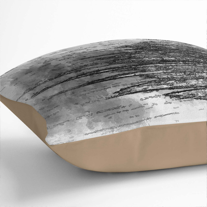 Abstract Square Throw Cushion, Stone, 55cm H x 55cm W x 20cm D