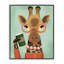 Giclée encadrée de style girafe et latte, design par Jilly Jack Designs-174870481-174870482
