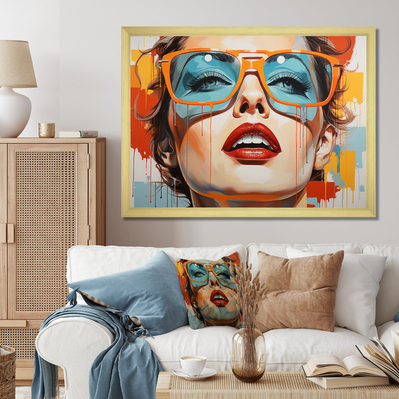 Pop Pop Inspiration II sur toile, H 30 po x l 40 po x P 1,5 po, Encadrement doré
