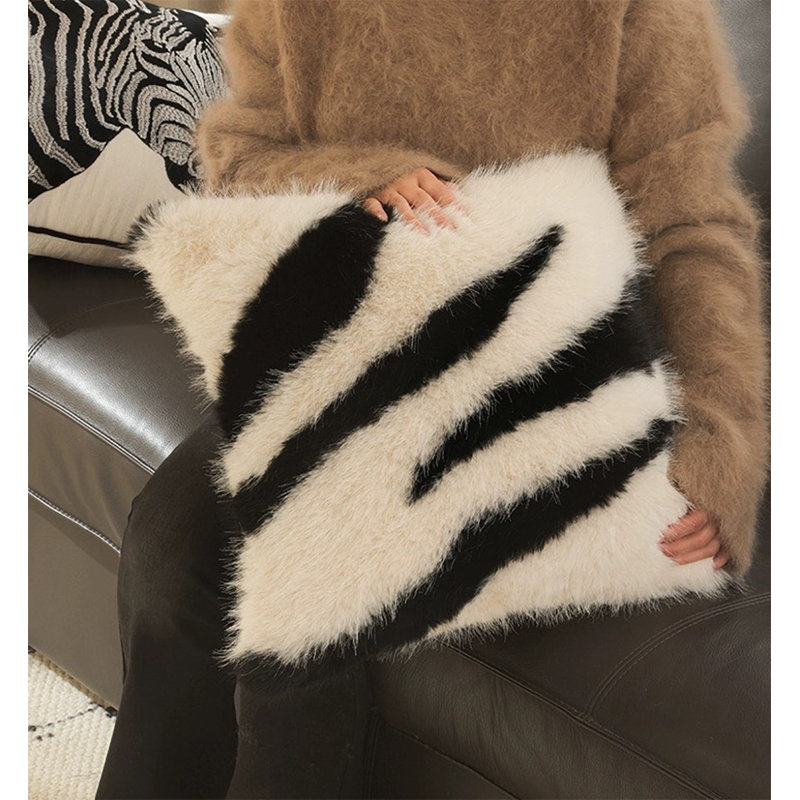 Animal Print Throw Pillow, White Animal Print, 12"H x 20"W, Rectangular