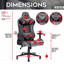 Fauteuil de jeu gris ergonomique