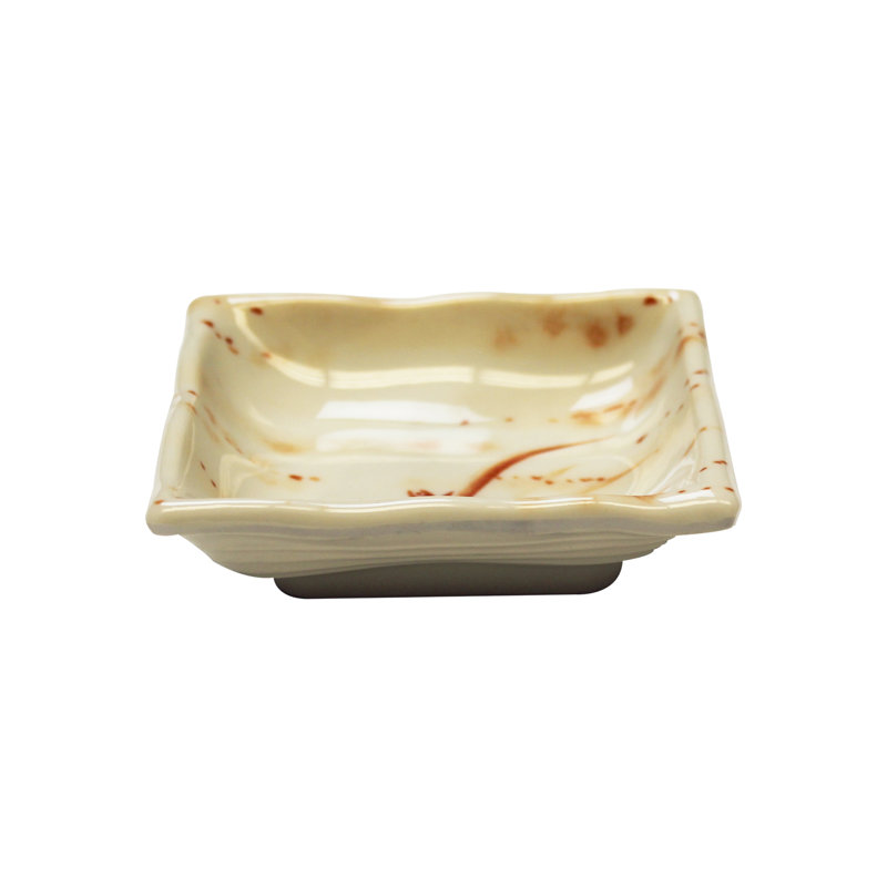 Orchid Melamine Wave Square 4" Saucer