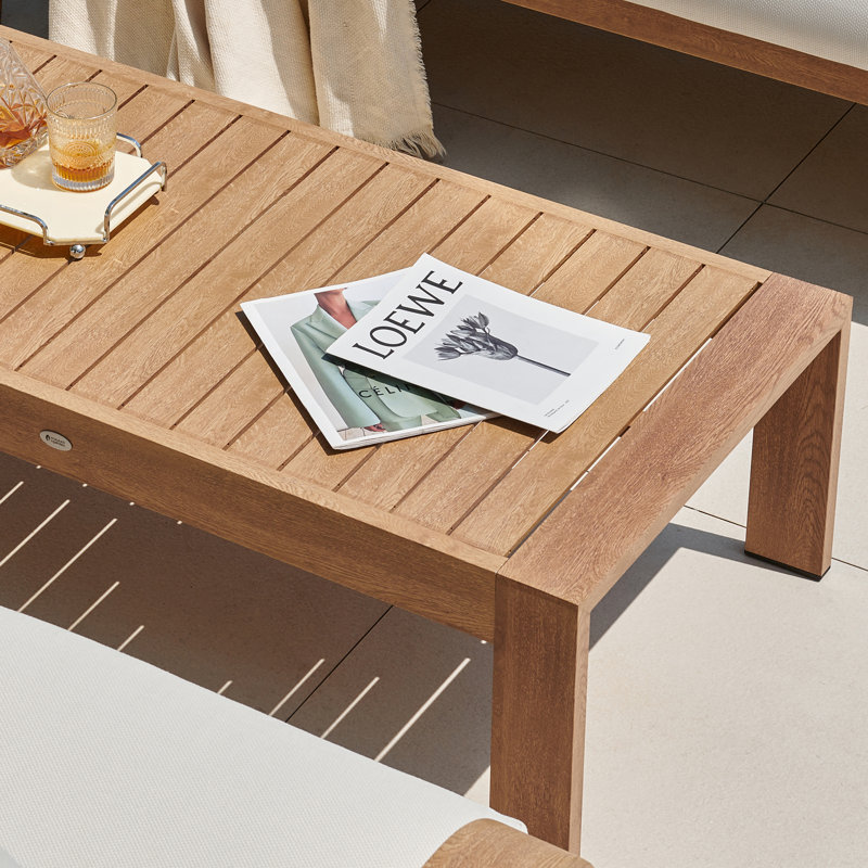 Outdoor Conversation Furniture Set with Wood Pattern