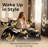 California King Size 9-Piece Black & Gold Butterfly Bedding & Curtain Set (Cal King) - Quilted Microfiber Bedspread + Sheer Drapes-117096514-128613264