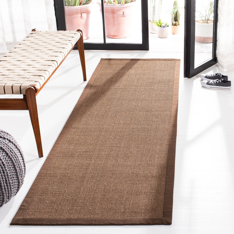 Cybil Auckland Jute Brown Area Rug, Runner 2'6" x 8'